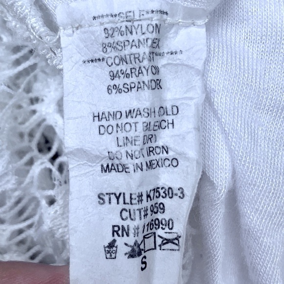 Ginger G White Floral Lace Sleeveless Dress | S - Picture 5 of 5